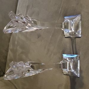 Mikasa Crystal Art Deco candleholders